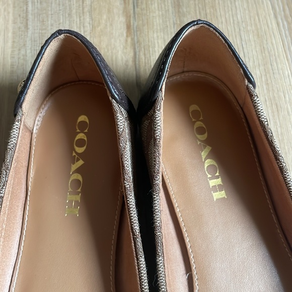 Coach Women's Brown and Black Flats - Picture 5 of 8